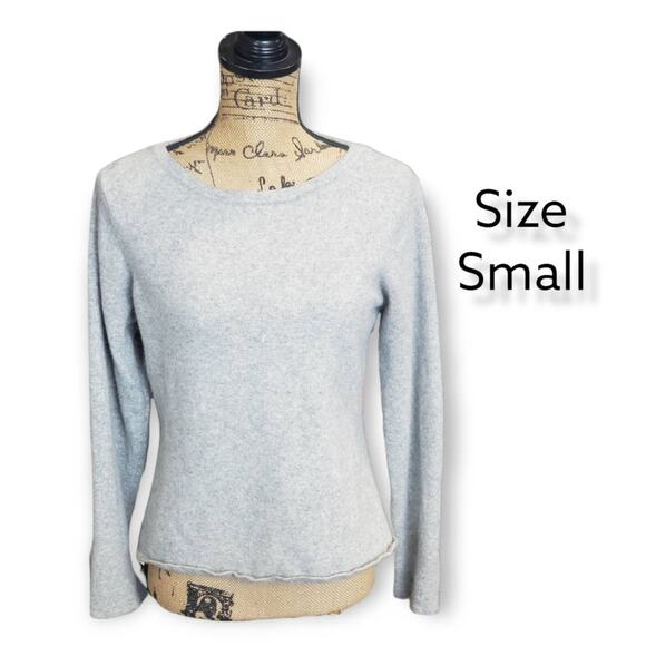 J Jill Cashmere Gray Long Sleeved Sweater Shirt - Size Small - Picture 7 of 7